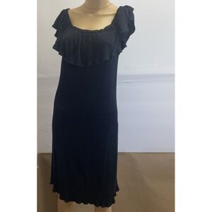 SANDRA DARREN Black Sleeveless Women's‎ Mini  Dress Size 10 Rayon Pre Owned
